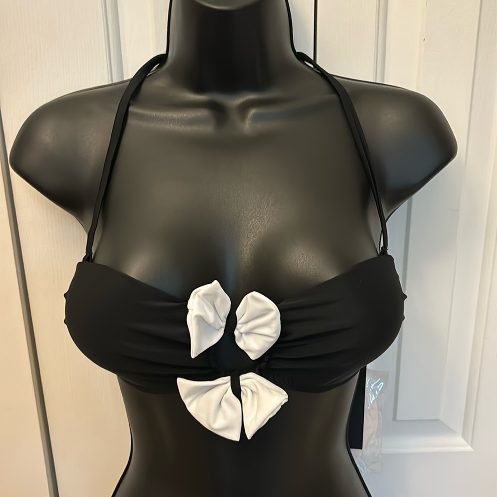 Amazing Vegas Fashions Bikini Top Black Women Size Small
